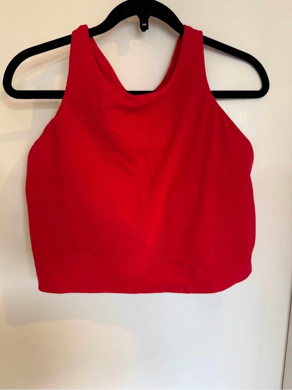 Athleta Red High-Neck Conscious Crop Tank